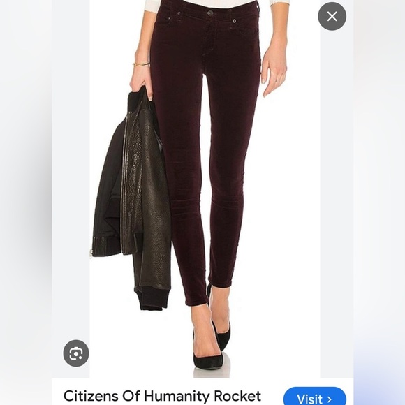 Citizens Of Humanity Pants - Women’s of Humanity by Jerome Dahan Black Currant High Rise Skinny Pants Size 28
